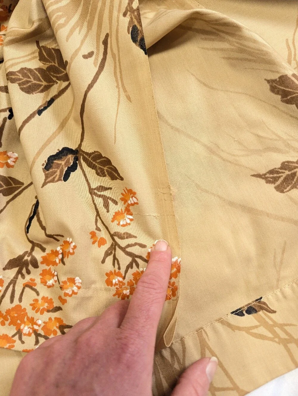 Little Chickadee By Pequot Muslin Vtg 70's Flat Sheet & Pillowcase Set Double